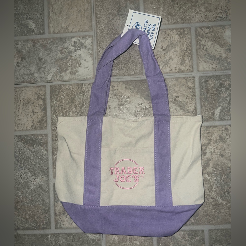Trader Joe's Lavender Mini Tote Bag